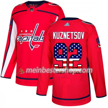 Washington Capitals Evgeny Kuznetsov 92 Adidas 2017-2018 Rot USA Flag Fashion Trikot Authentic - Herren Washington Capitals Evgeny Kuznetsov 92 Adidas 2017-2018 Rot USA Flag Fashion Trikot Authentic - Herren